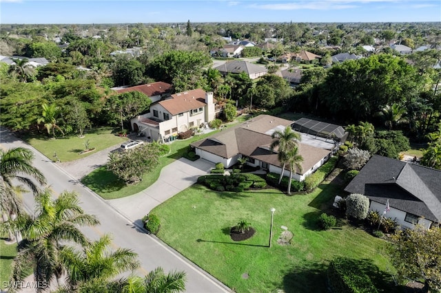 bird's eye view with a residential view