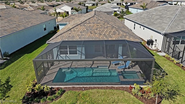 birds eye view of property featuring a residential view