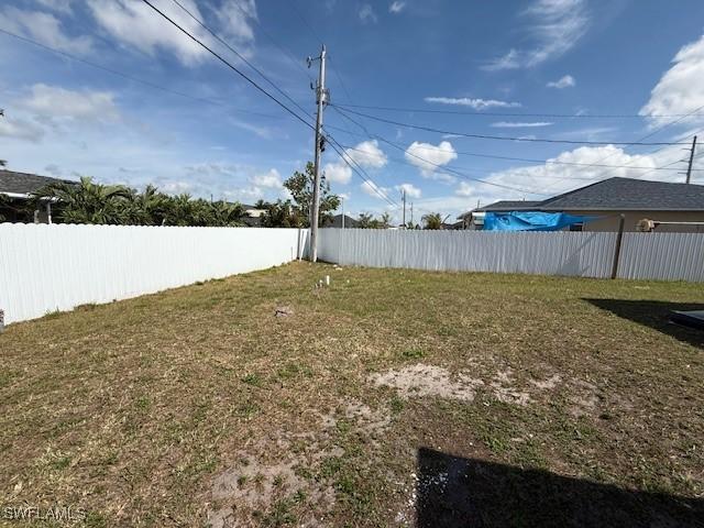 view of yard with fence private yard