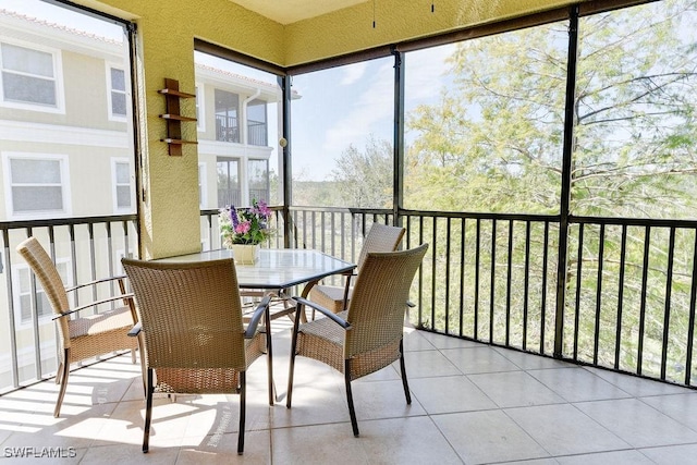 view of sunroom