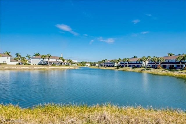 property view of water featuring a residential view