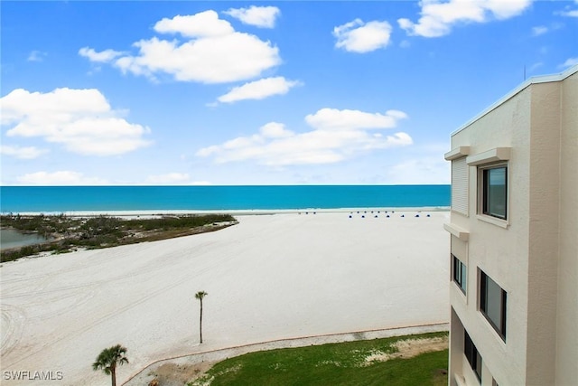 property view of water with a view of the beach