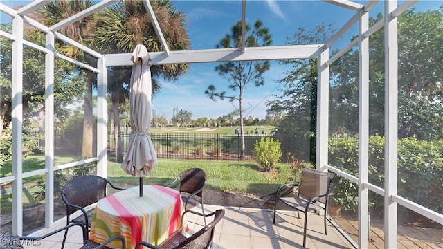 sunroom / solarium featuring plenty of natural light