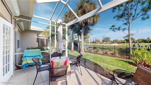 view of sunroom