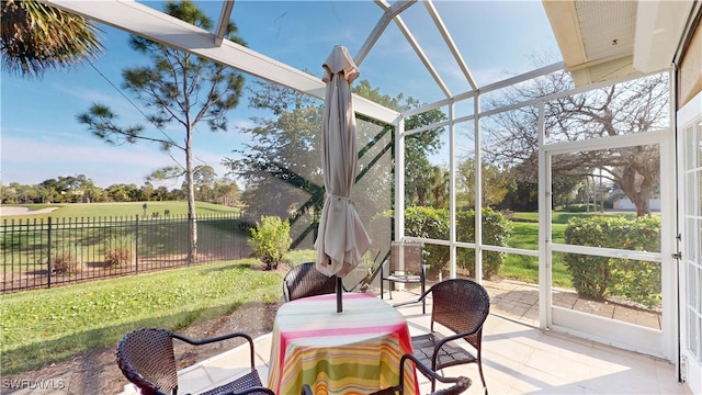 view of sunroom