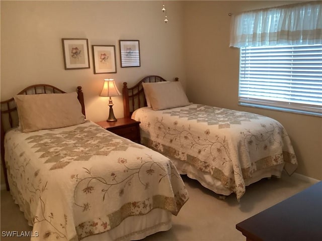 view of carpeted bedroom