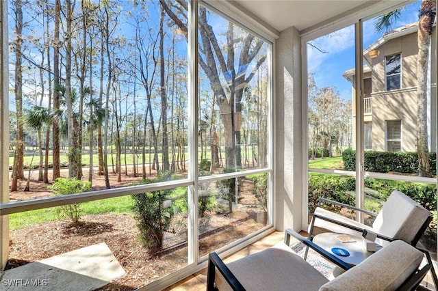 view of sunroom