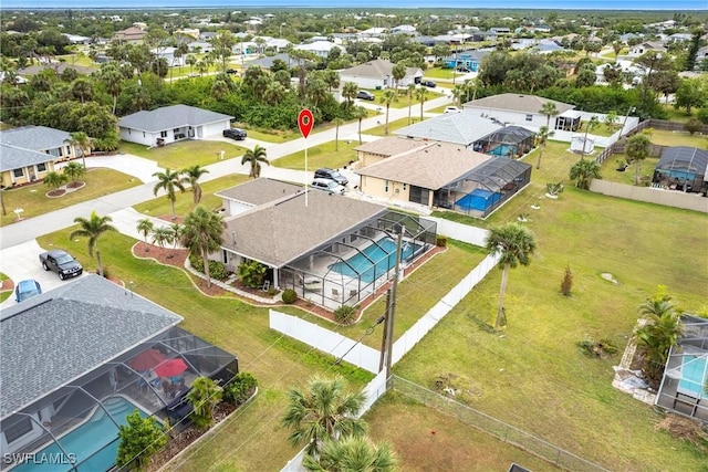 drone / aerial view featuring a residential view