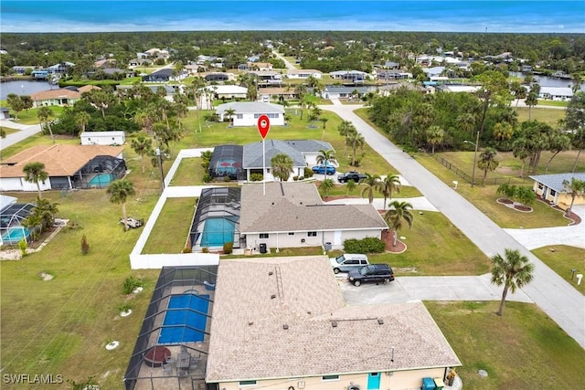 bird's eye view featuring a residential view