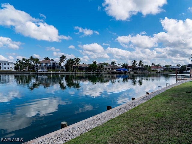 property view of water featuring a residential view