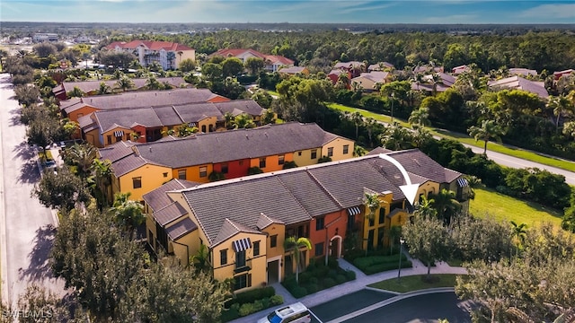 bird's eye view featuring a residential view