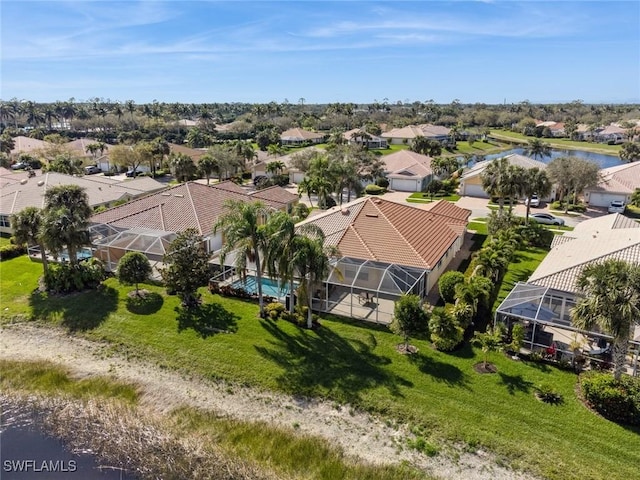 aerial view featuring a residential view