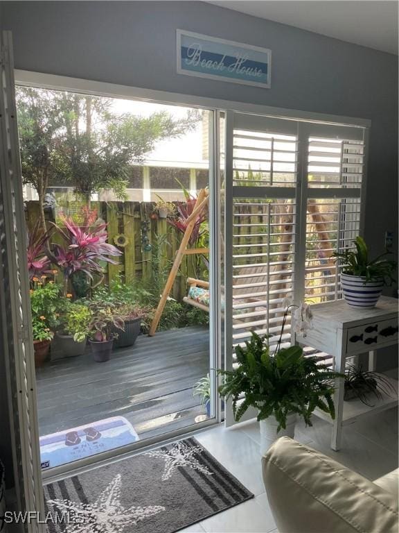 doorway to outside with a wealth of natural light