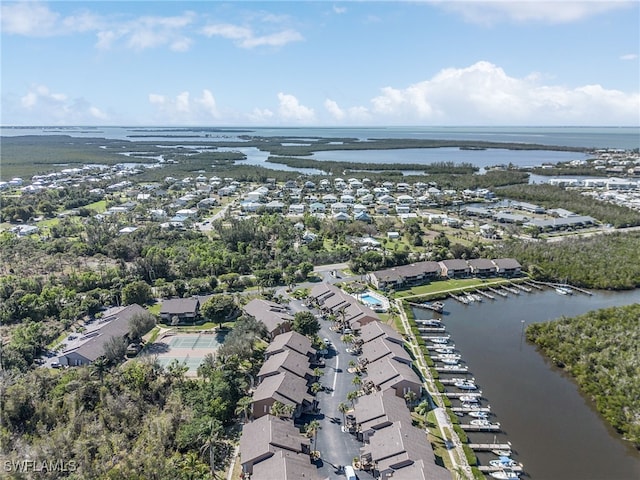 7629 Captains Harbor Dr Unit 1203, Bokeelia, FL 33922 - aerial view featuring a water view and a residential view
