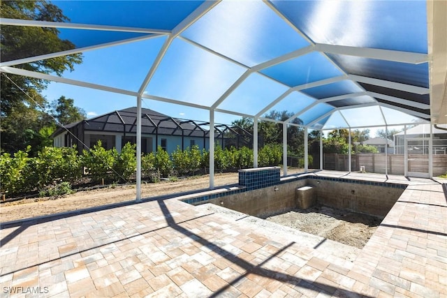 exterior space featuring a lanai