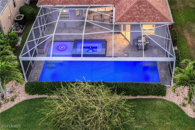 8074 Tauren Ct, Naples, FL 34119 - exterior space with an outdoor pool