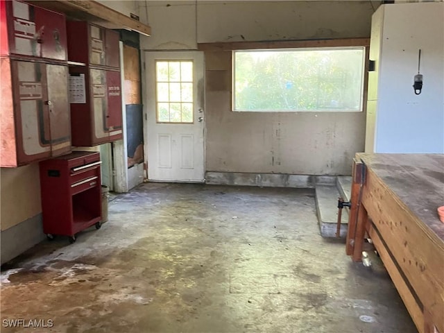 miscellaneous room with concrete floors