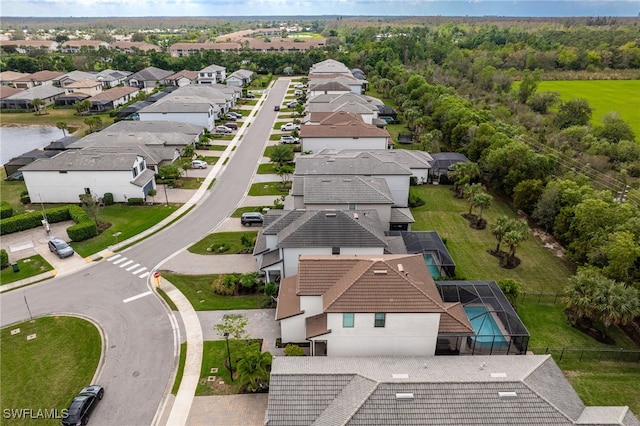 aerial view featuring a residential view