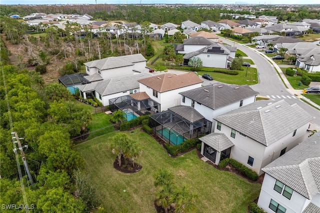 bird's eye view featuring a residential view