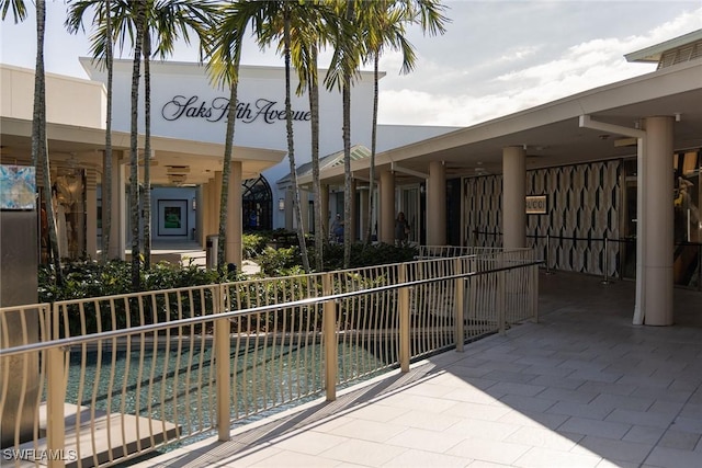 view of gate featuring a fenced in pool