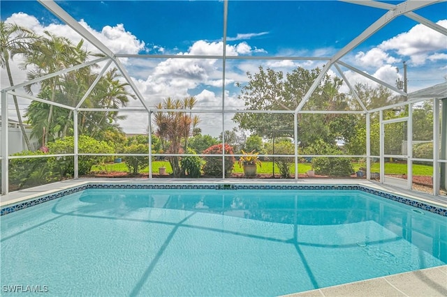 pool with a lanai