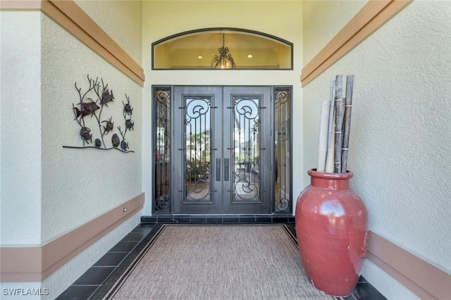 entrance to property with french doors