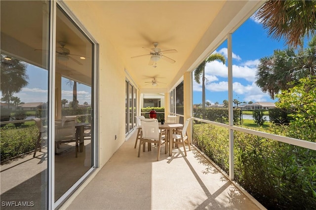 view of sunroom / solarium