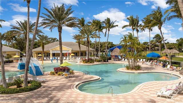 community pool featuring a patio