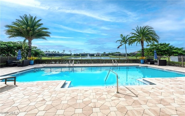 pool featuring fence