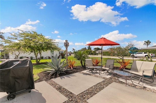 view of patio / terrace with area for grilling