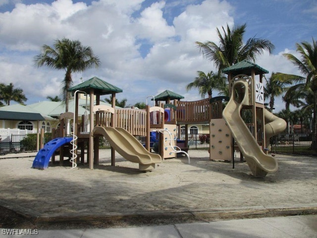 community playground with fence