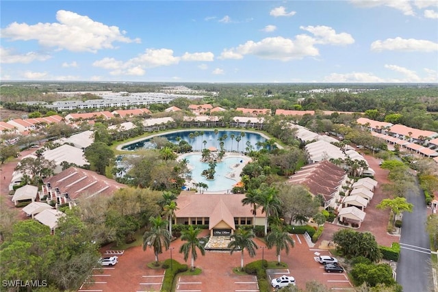 drone / aerial view with a residential view