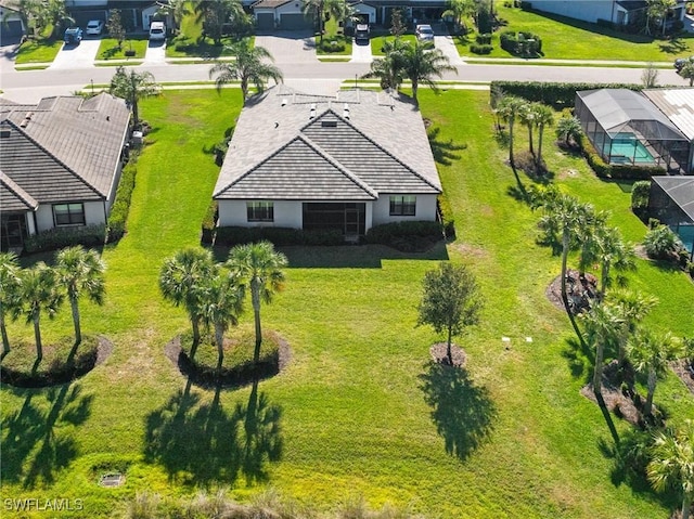 birds eye view of property featuring a residential view