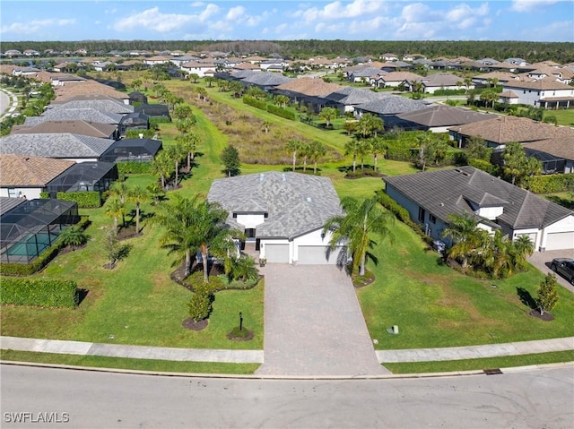 bird's eye view featuring a residential view