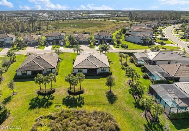 bird's eye view with a residential view