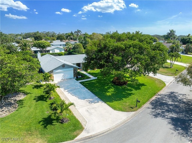 drone / aerial view featuring a residential view