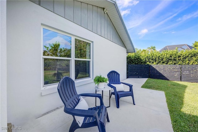 view of patio / terrace with a fenced backyard