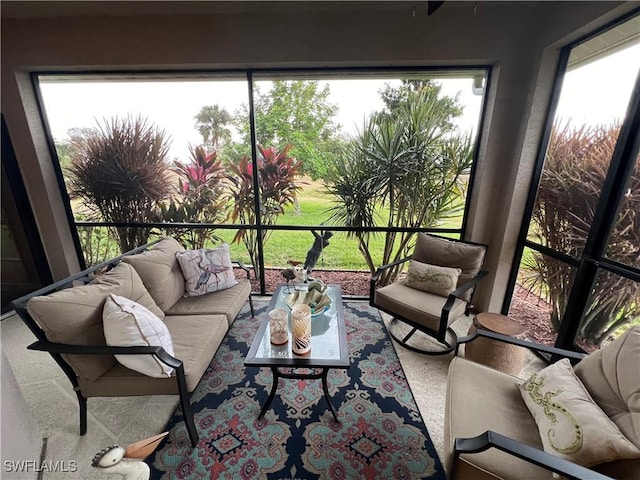 sunroom featuring plenty of natural light