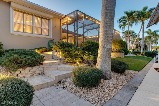 exterior space with a lanai