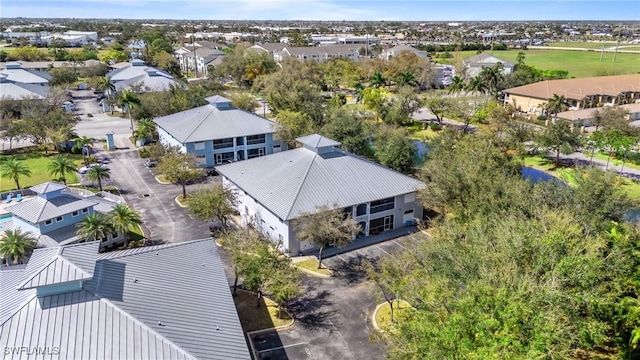 aerial view with a residential view