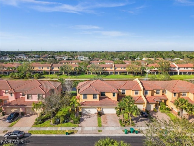 aerial view featuring a residential view