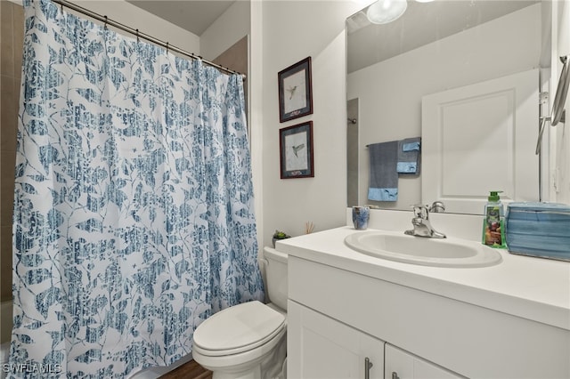 18512 Marlin Kite Ln, North Fort Myers, FL 33917 - full bath with toilet, a shower with curtain, and vanity
