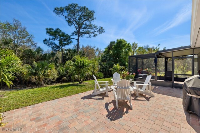 18512 Marlin Kite Ln, North Fort Myers, FL 33917 - view of patio / terrace featuring a lanai