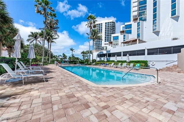 community pool featuring a patio