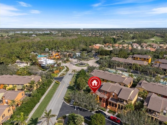 aerial view featuring a residential view