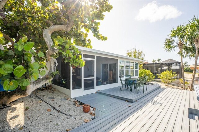 16221 Buccaneer St, Bokeelia, FL 33922 - view of wooden deck