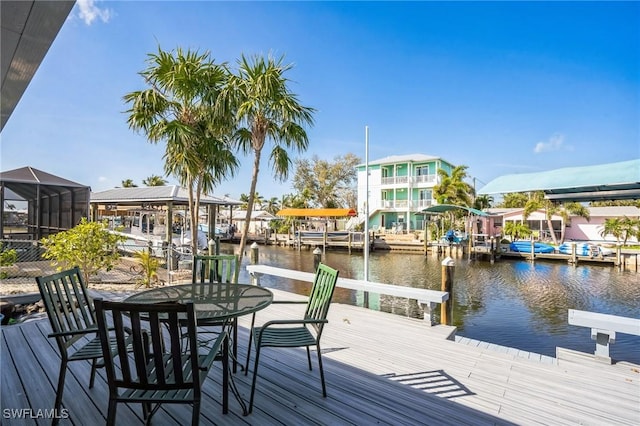 16221 Buccaneer St, Bokeelia, FL 33922 - dock area featuring a water view