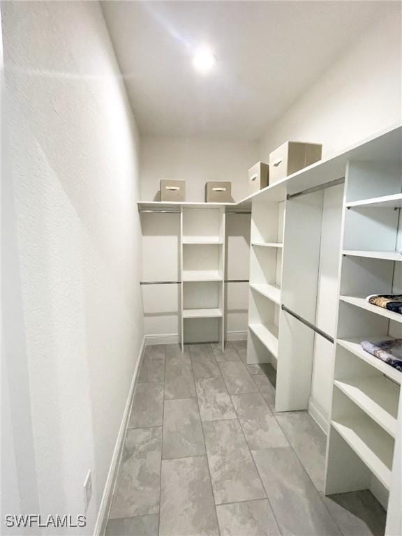 view of walk in closet