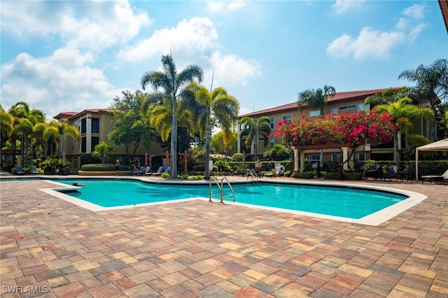 pool featuring a patio