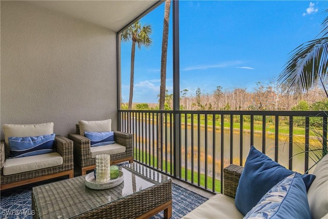 balcony with an outdoor living space